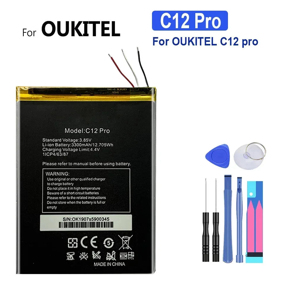 Battery for Oukitel U25 U20 U16 U15 U11 U7(pro Plus MAX) U22 U18 U10 C21 C18 C17 C15 C12 C11 C5 S70 Pro C25 C10 C8 C4 C2 S80 S77