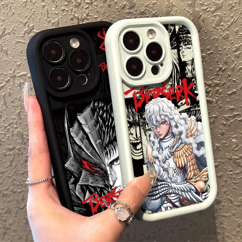 Anime Berserk Guts Phone Case for iPhone 17 16e 16 15 14 13 12 11 Air Pro Max Mini XR XS X 7 8 6 6s Plus Soft TPU Back Cover