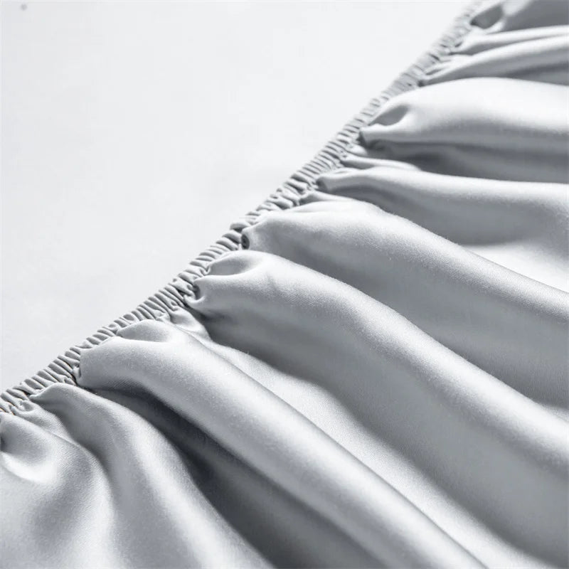 Premium Egyptian Cotton Bedding Fitted Sheet Elastic Band Around Mattress Cover Double Queen King Size Bed Cover No Pillowcase