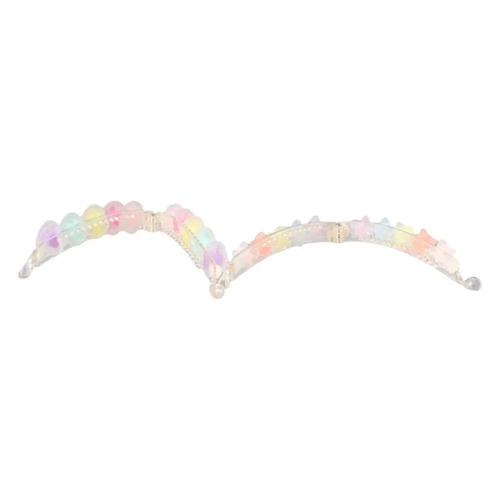 Hair Accessories Acrylic Hair Clips Colorful Love Heart Claw Clips Frosted Star Ponytail Holders Girl