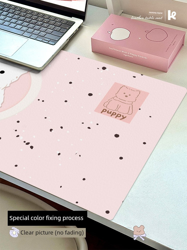 Huixiang Puppy Mouse Pad Oversized Girl Good-looking Office Computer Keyboard Desktop Station Table Mat Cute