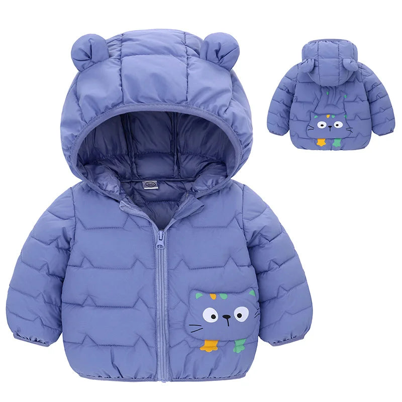 Baby Children Coats Winter Thick Jackets For Boys Warm Plush Thicken Outerwear For Girls Fur Hooded Jacket Kids Clothes Snowsuit