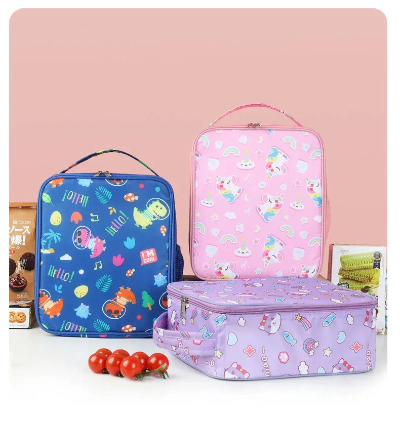 Students Aluminum oil Thickened Handheld Lunch Bag Insulated Thermal Food Picnic Storage Heat Preservation Beto Bag