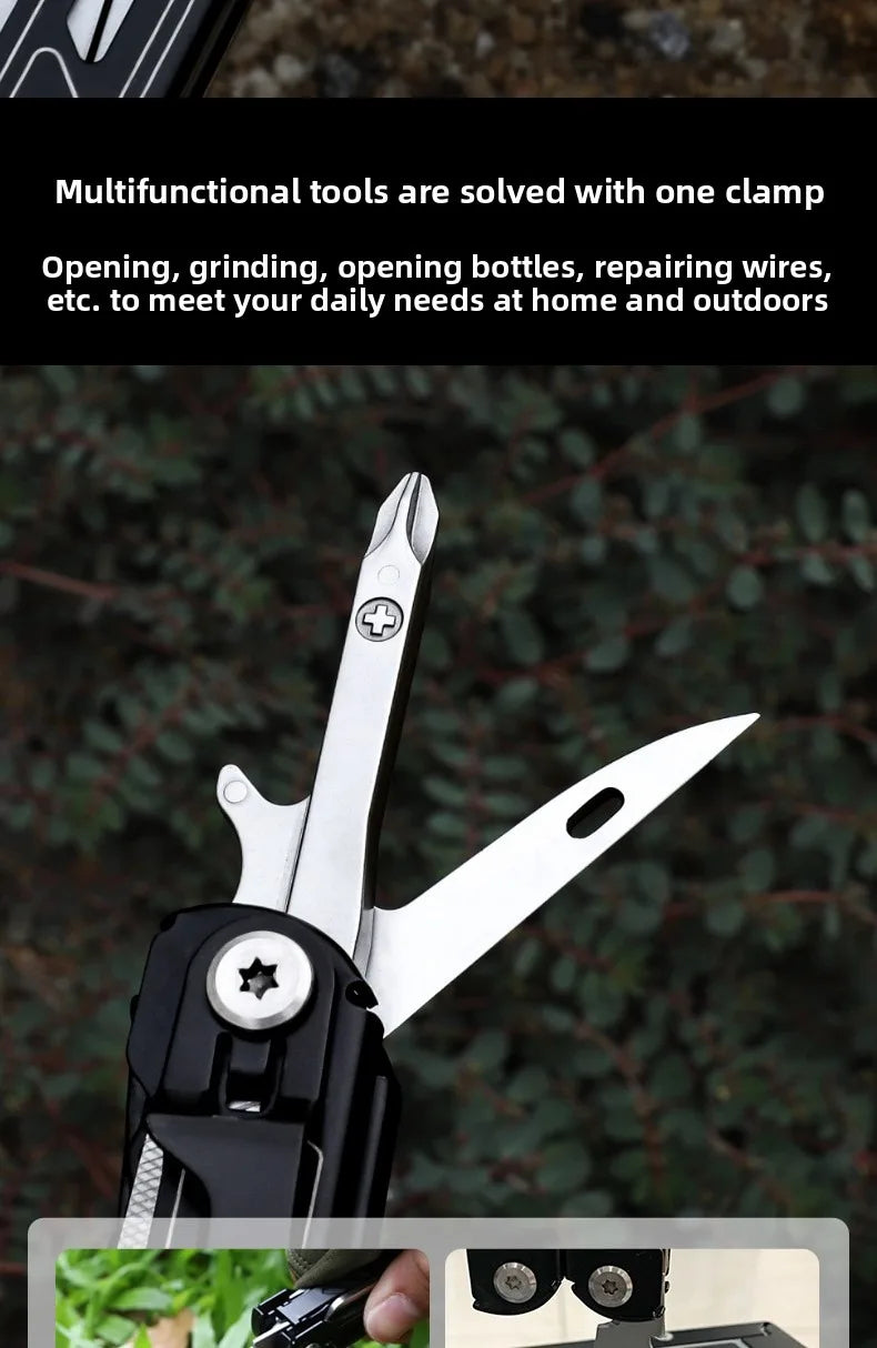 Outdoor Camping Folding Tool Pliers Organizer Opening Jars Bottles Tool Pliers Multi Purpose Pockets Hand Tools Electrician