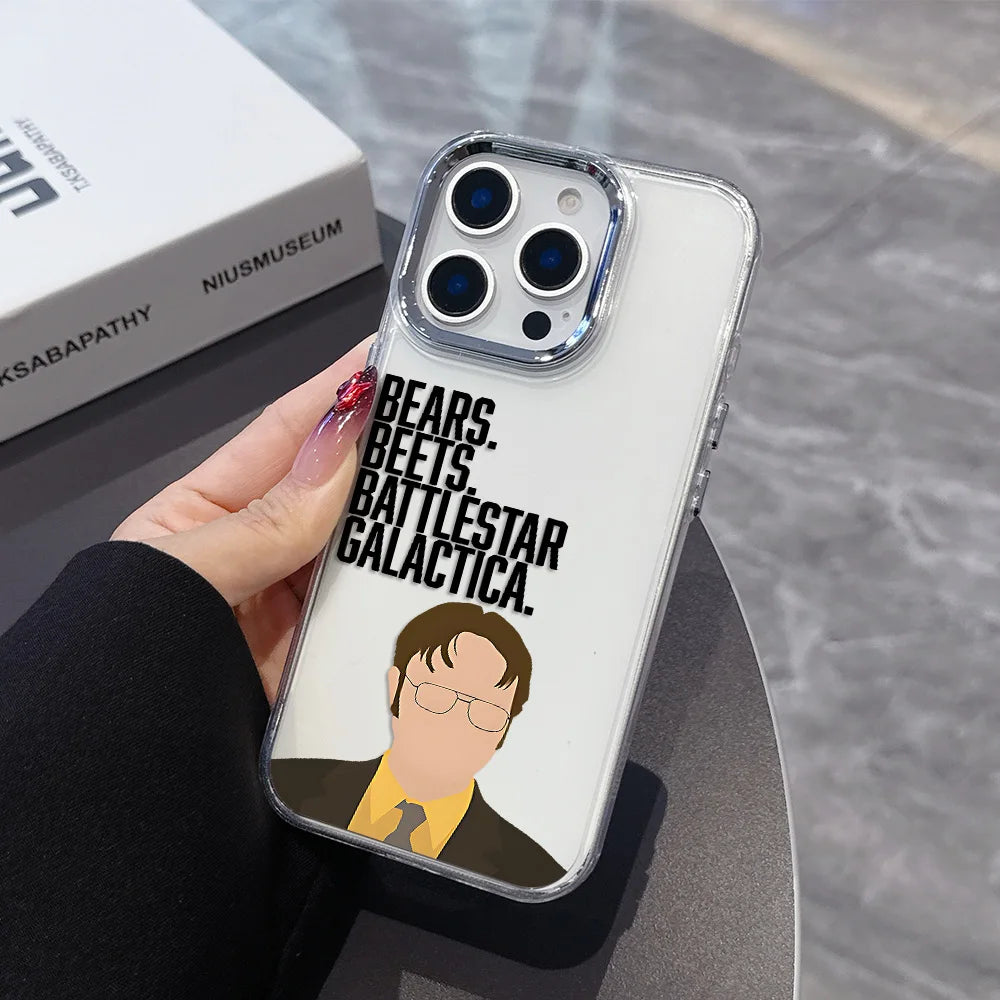 The office Tv Show Hot  Phone Case For iPhone 17 16e 16 15 14 13 12 11 mini Pro Max X XR XSMAX 8 Air Plus Transparent Soft Cover