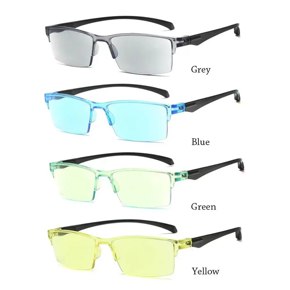 Smart Automatic Zoom Reading Glasses Anti Blue Ray Reading Glasses Autofocus Power Half-Rim Near Far Computer Glasses Elegant