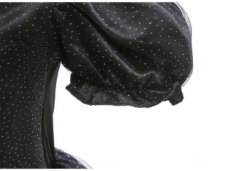 Halloween Costume For Kids Black Witch Dress Luxury Lace Sequin Evil Role Playing Costume Maleficent Dress Up Outfit Ghost Bride