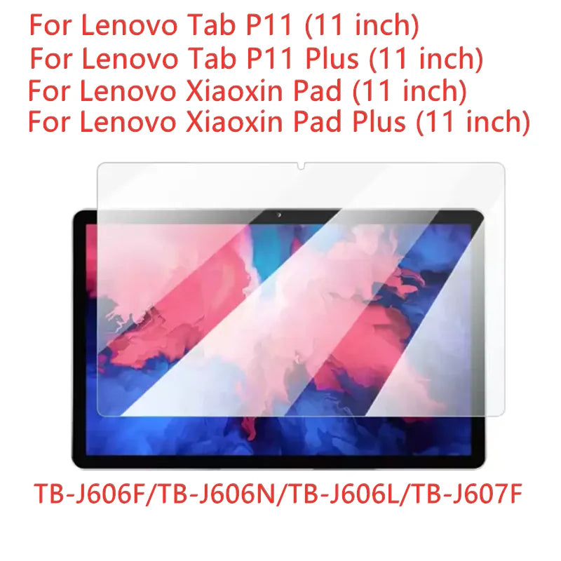 For Lenovo Tab P11 TB-J606F J606N J606L 11.0" Tempered Glass Screen Protector P11 Pro J706F 11.5 Tablet HD Clear Protective Film