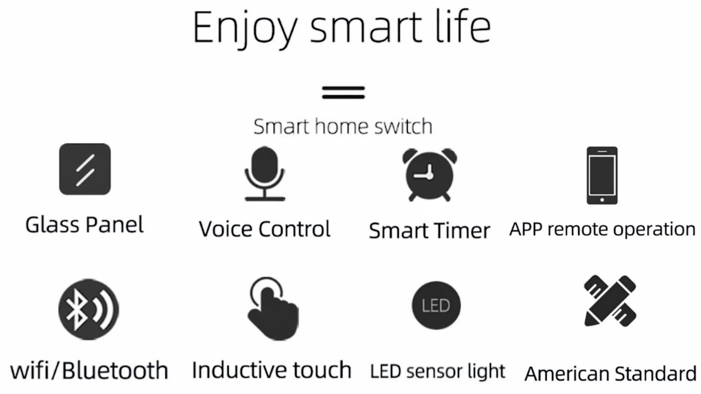 Apple Homekit Smart Switch No Neutral EU/US WIFI Touch Sensor Light Switch Smart Google Home Alexa Siri Voice Control 220V 110V
