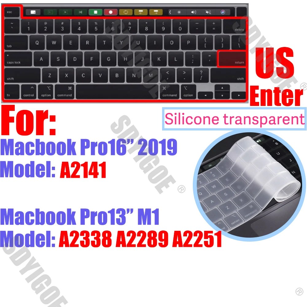 Silicone Keyboard Cover Skin for all models MacBook Air/Pro13“14”15“16” M1 M2 M3 Chip Model A2918 A2991 A2338 A2337 A2681 US&amp;EU