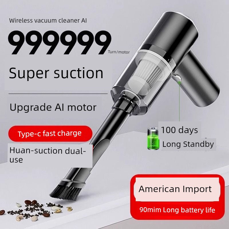 Mini Car Wireless Charging Automobile Vacuum Cleaner For Home Powerful Large Suction High Power Small Handheld Vacuum Cleaner