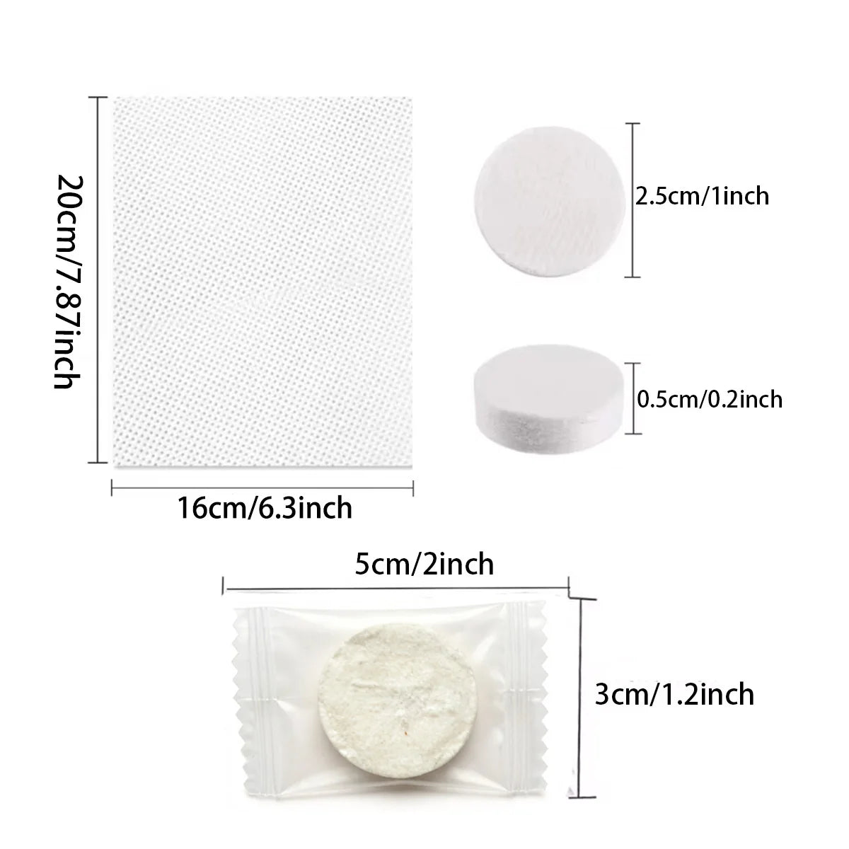 100Pcs Portable Compressed Towel Disposable Face Cleaning Soft Compressed Hand Wipe Towel Non-woven Fabric Makeup Wipes