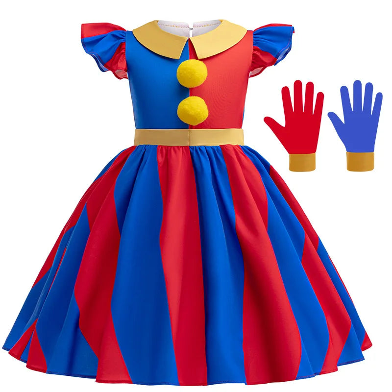 The Amazing Digital Circus Cosplay Costume Halloween Cartoon Circus Pomni Jax Ragatha Caine Jumpsuit Outfits Party Outfit