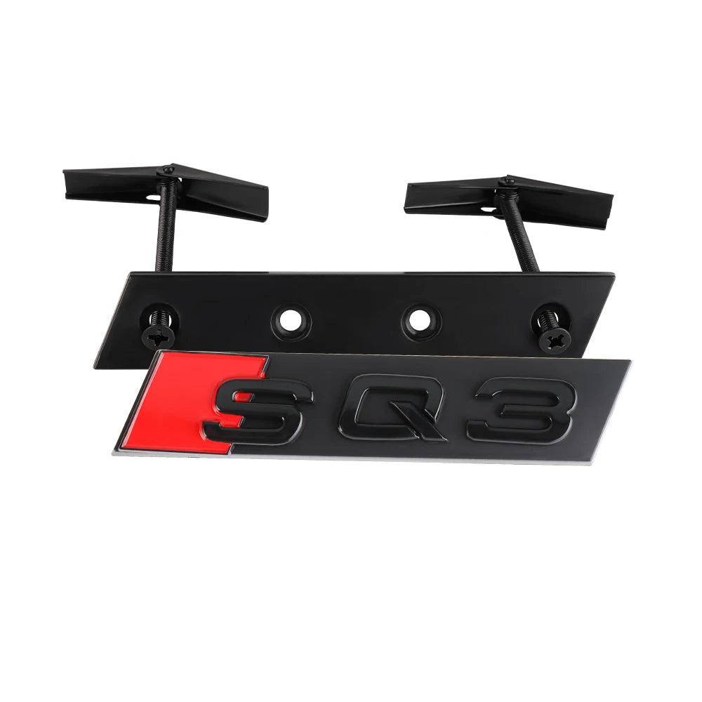 Car Styling Front Grille Emblem Decoration Sticker Auto Modification Accessories For Audi SQ3 SQ4 SQ5 SQ6 SQ7 SQ8 RSQ3 RSQ5 RSQ7