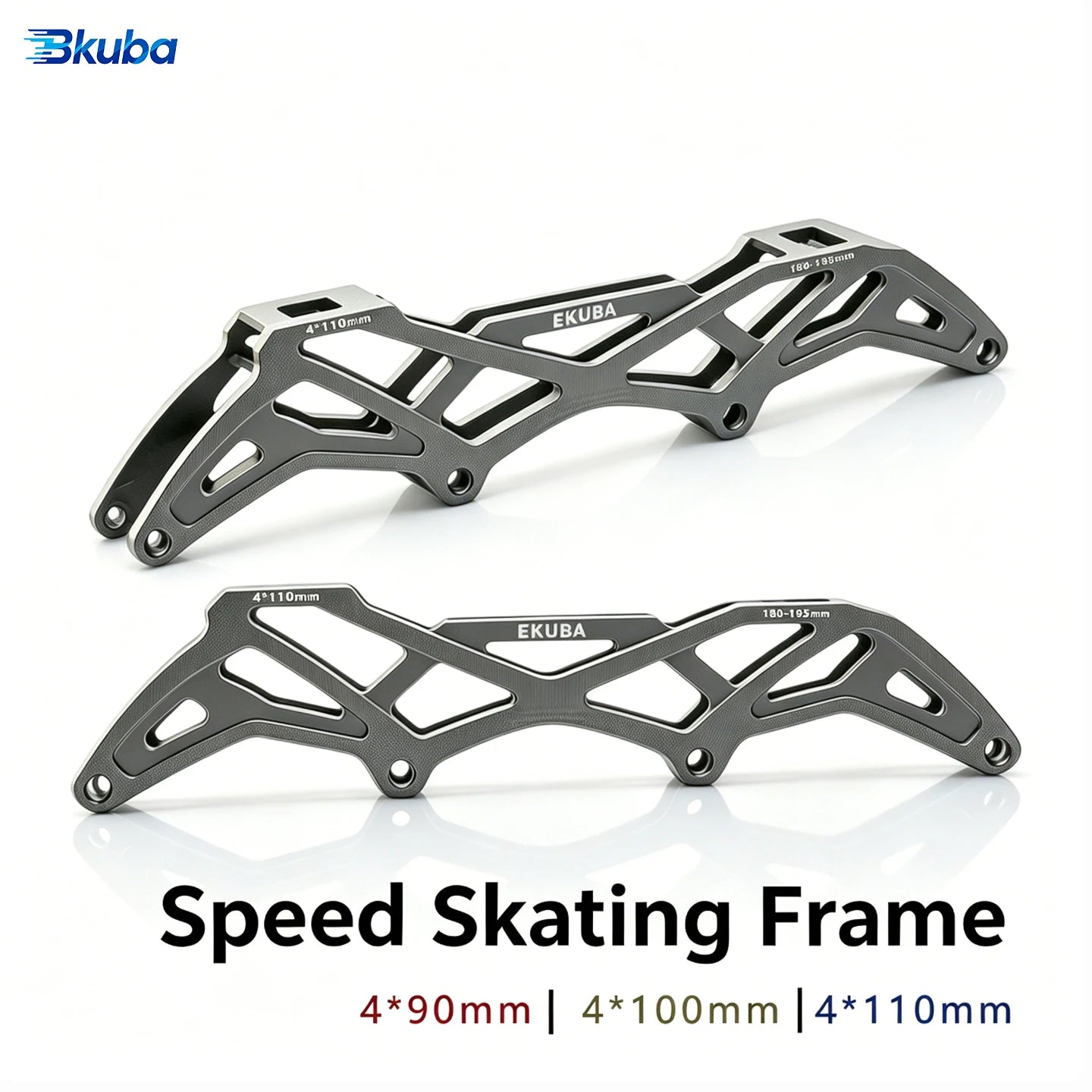 BKuba 4x90/100/110mm Speed Skate Frame, Aircraft Grade Aluminum CNC Machined Inline Skate Bracket