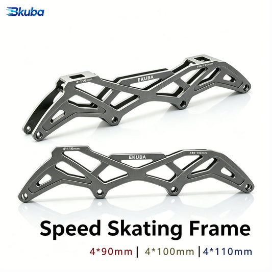 BKuba 4x90/100/110mm Speed Skate Frame, Aircraft Grade Aluminum CNC Machined Inline Skate Bracket