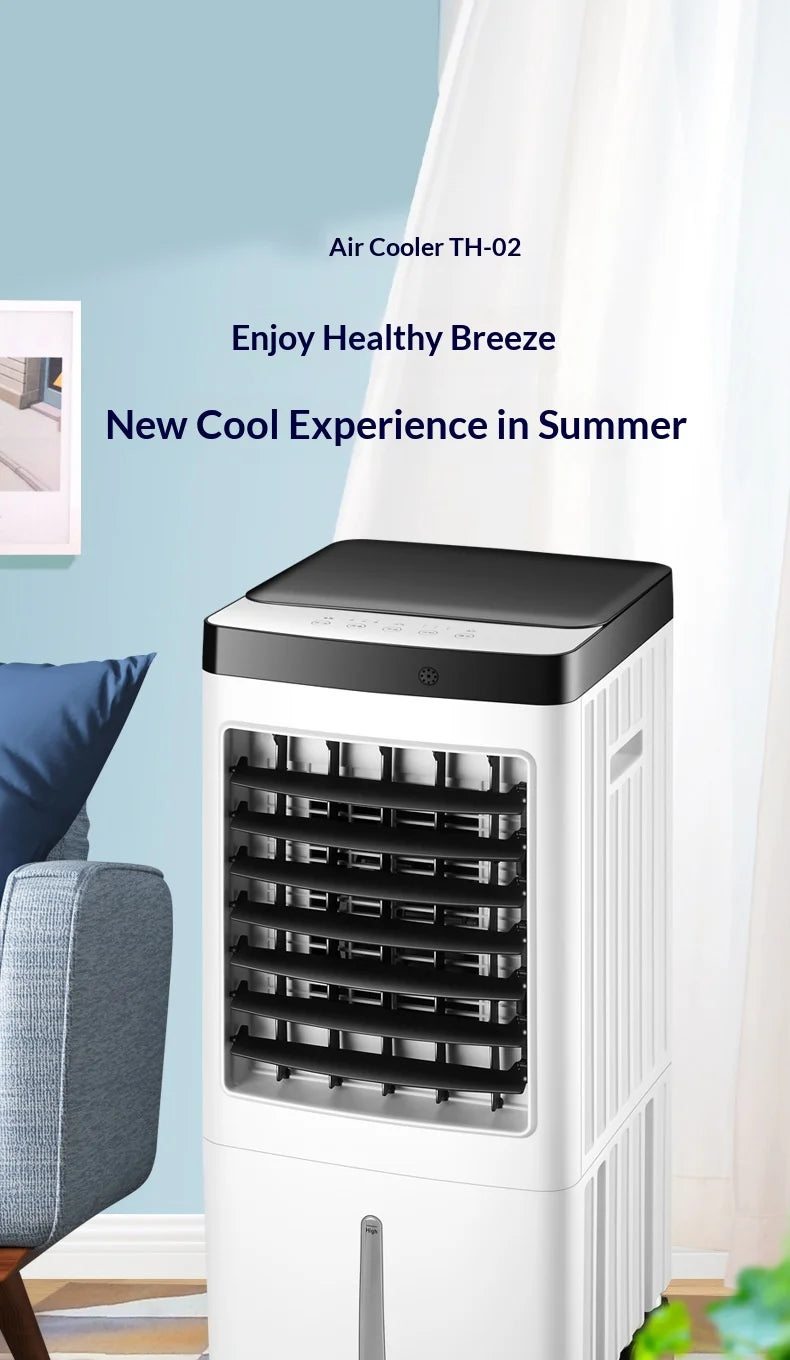Remote Control Air Cooler Portable Water Cooling Fan Mini Mobile Air Conditioner Household Refrigeration Fan EU US UK Plug