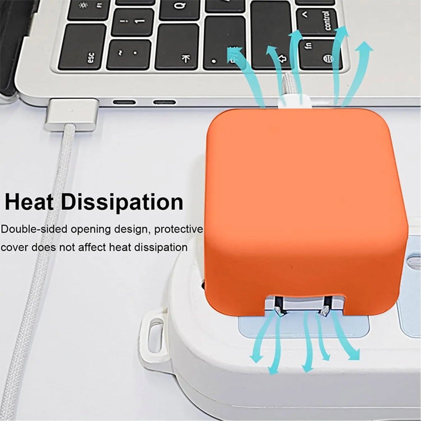 Soft Silicone Charger Protector Case 40W Dynamic Power Adapter Sleeve Cover for iPhone 17/16 for MacBook Air M4 M3 M2 M1 Charger