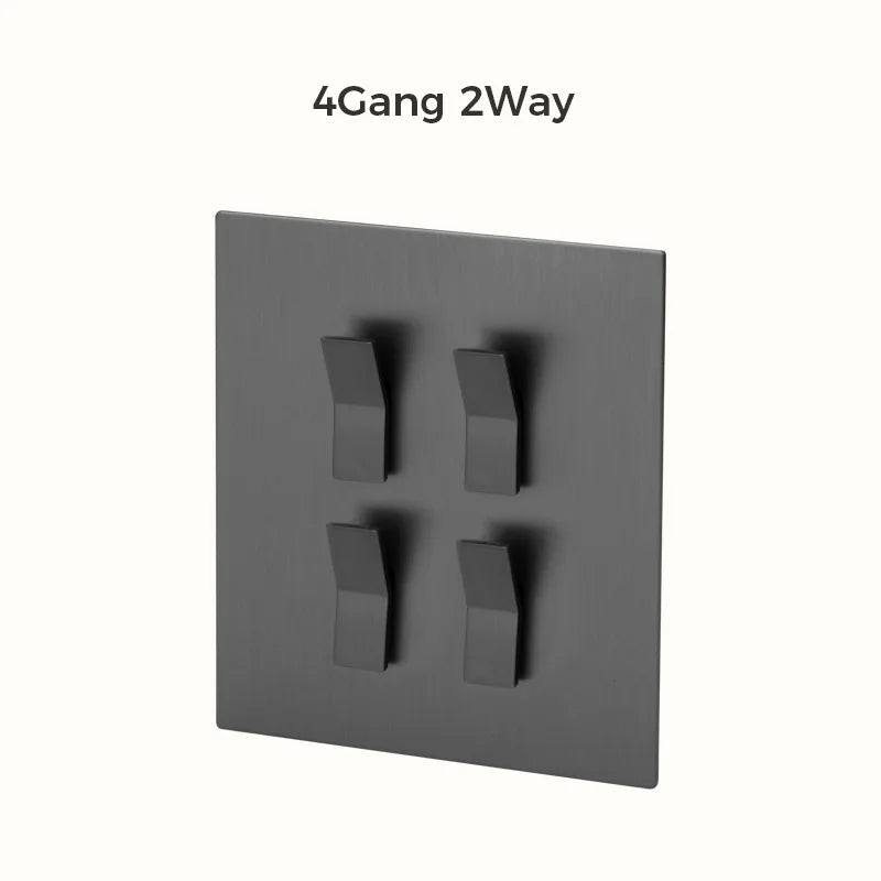 Avoir Wall Push Button Switch Y Type On Off Rocker Switches 2Way Power Scoket Gray Europe UK Electric Outlets Home Improvements