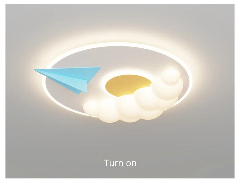 Modern Led Children's Bedroom Ceiling Lights Cloud Airplane Chandelier Boy Girl Room Lamps Home Indoor Decor Lighting Fixtures
