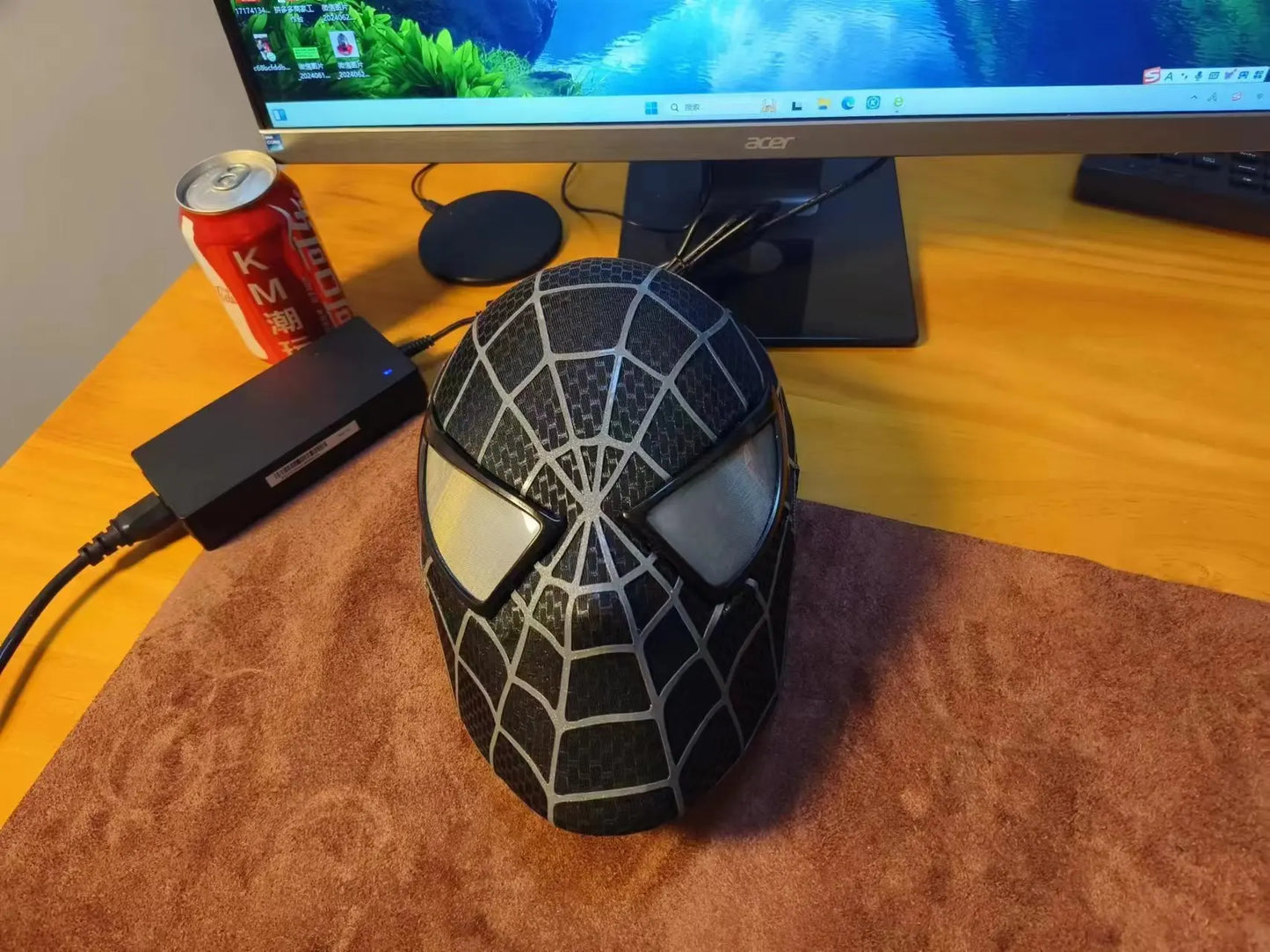 Hot Sale Marvel 1:1 Tobey Mask 3d Spider-Man Venom Helmet Lights With Mask Removable Lenses Mascara Cosplay Set Christmas Gift