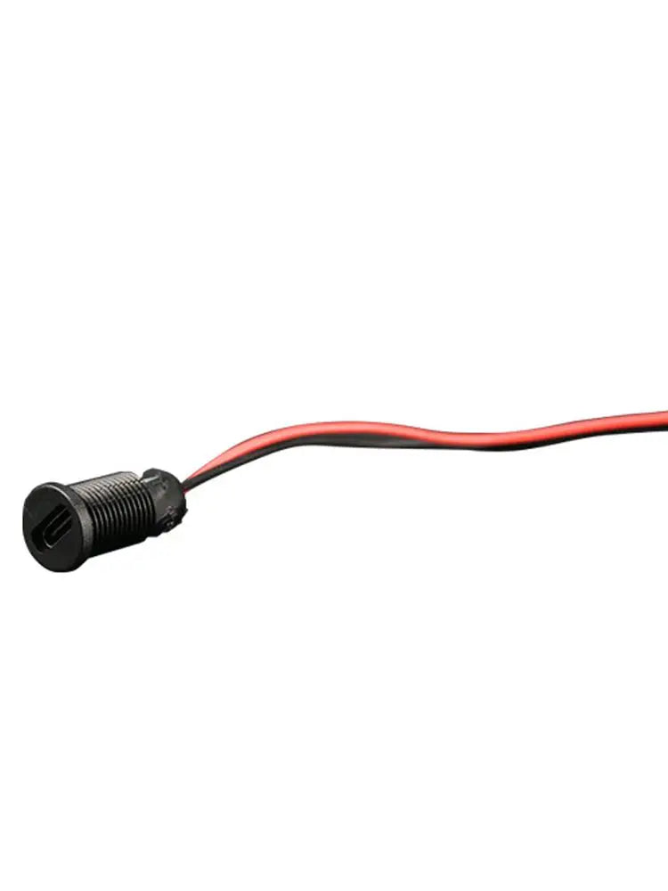 2Pin Wire LED light USB Type-c Waterproof Connector Direct compression female base Female Socket Charging Interface With Welding