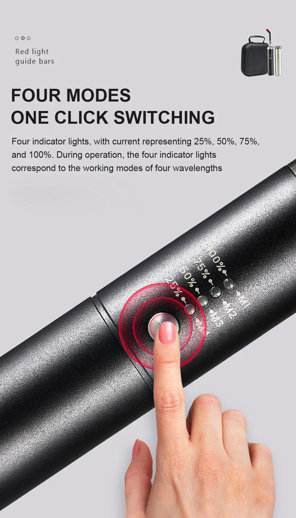 Red Lights Therapy Face Home Use Beauty Devices Cold Sore Canker Sore Treatment Infrared Light Therapy Wand For Body Pain Relief