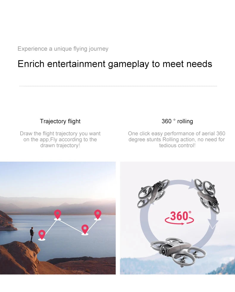 D16 Mini RC Quadcopter Drone Wide Angl 1080P HD Dual Camera 5G WIFI FPV UAV Obstacle Avoidance Optical Flow Perfect  Outdoor Toy