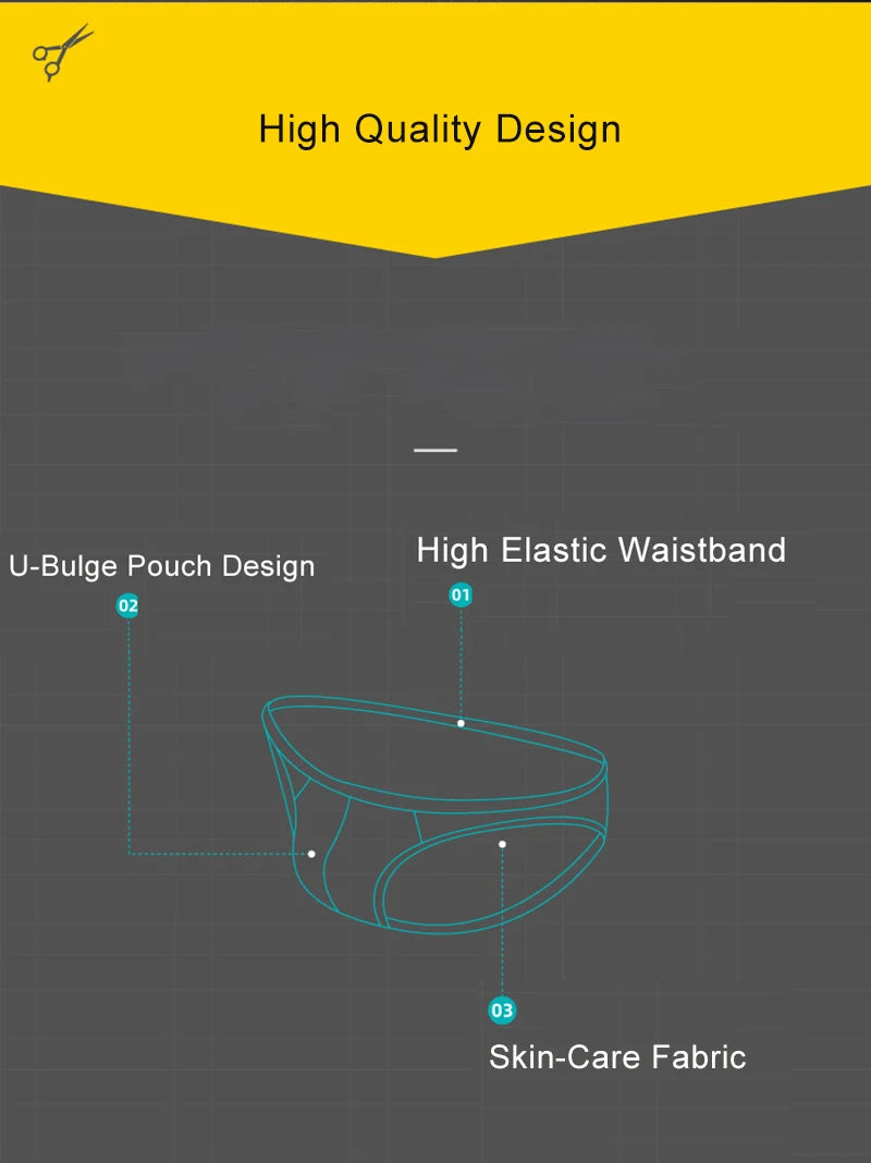 Ice Silk Sexy Men Underwear Briefs Cueca Mid Waist Thin Calcinha Quick Dry Youth Panties Ropa Interior Hombre U Pouch Underpants