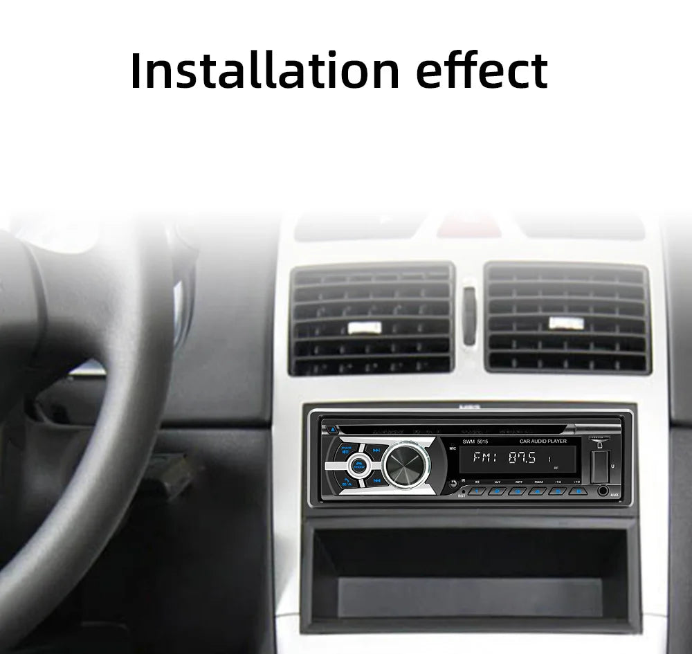 BQCC 1 Din Universal Car DVD/CD/VCD Player AI Voice BT USB TF AUX Input RDS Radio Locate a car Wiring protection EQ Car Stereo