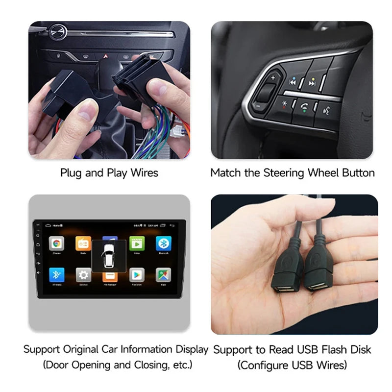Car Radio For Peugeot 207 2006 - 2015 Multimedia Video Player Navigation Stereo GPS Android 14 wireless Carplay DSP RDS 5G WIFI