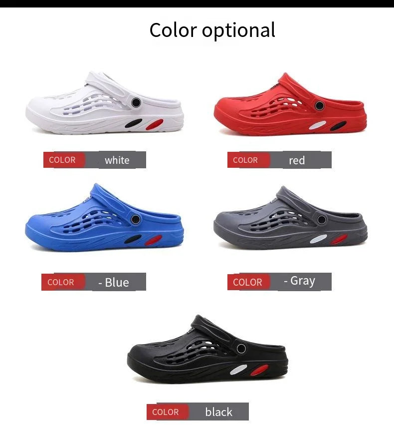 Large Size 36-49 Trend Summer Sandals For Men White Comfortable EVA Casual Clogs Man Lightweight Anti-slip Men's Beach Slippers