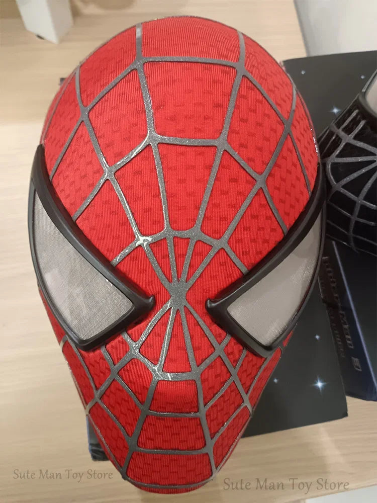 1:1 Marvel Spider-Man Tobey Mask Spiderman Faceshell Detachable Lenses Mascara 3d Cosplay Costume Superhero Xmas Gifts Model
