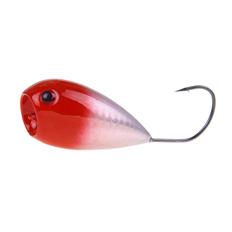 1Pcs/lot Big mouth 8cm 13g Popper Fishing Lure Crankbaits  Artificial Baits Croatian EGG Floating Hard Bait with Single Hook