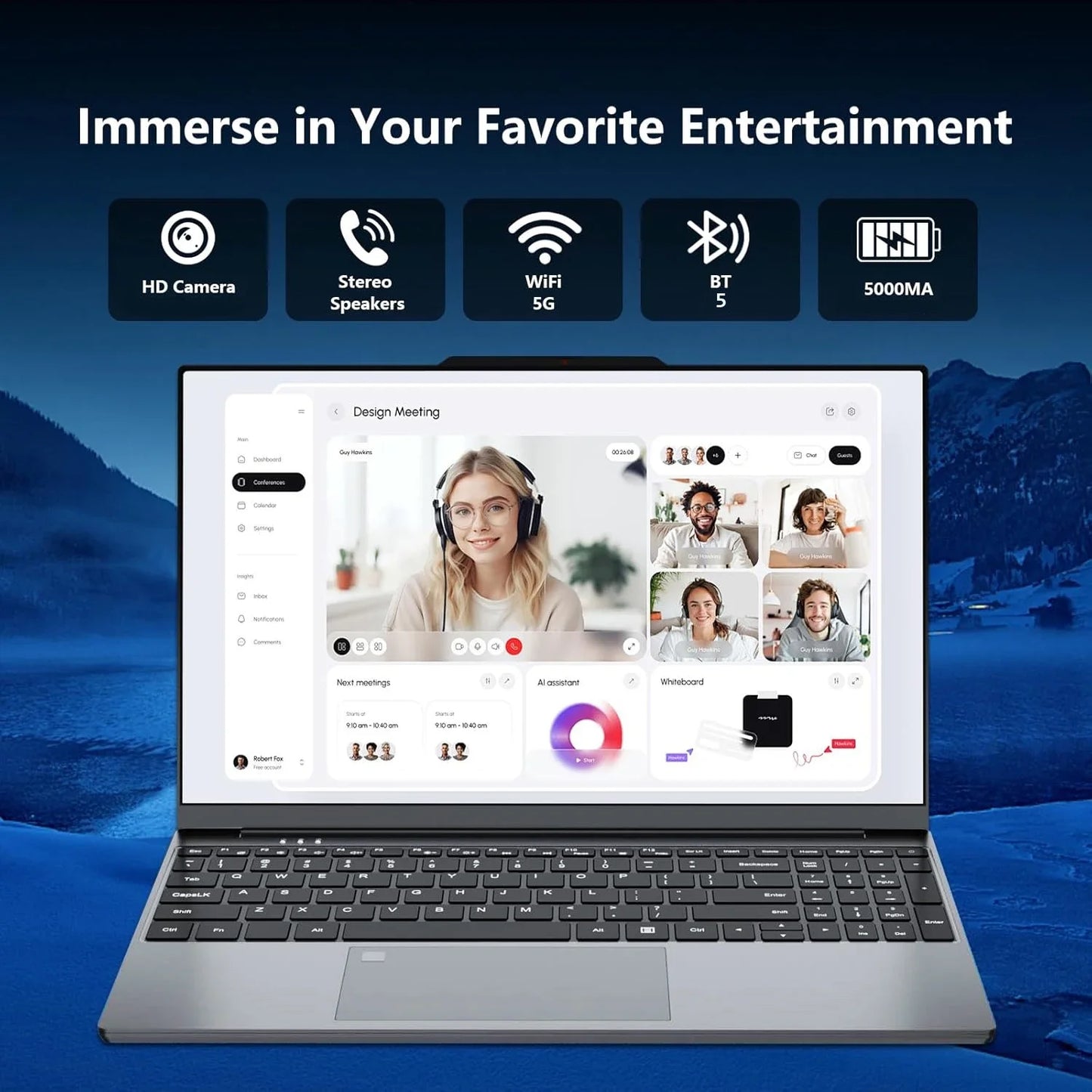 2026 New laptop 15.6 Inch Windows 11 Intel Core i9 9900U 16GB RAM 1TB 2TB SSD Fingerprint Unlock Study Office Pc Gaming Laptops
