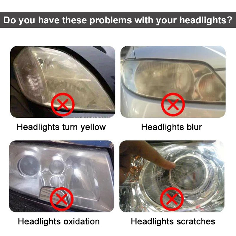 Car Headlight Polishing Agent Scratch Remover Repair Fluid Headlight Restoration And Renewal Polish Liquid Kit Auto Accessories