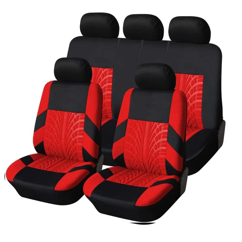 Car Seat Covers Full Set Front Split Rear Bench For Car Universal Cloth SUV Sedan Van Automotive Interior Covers Car Seat Cover