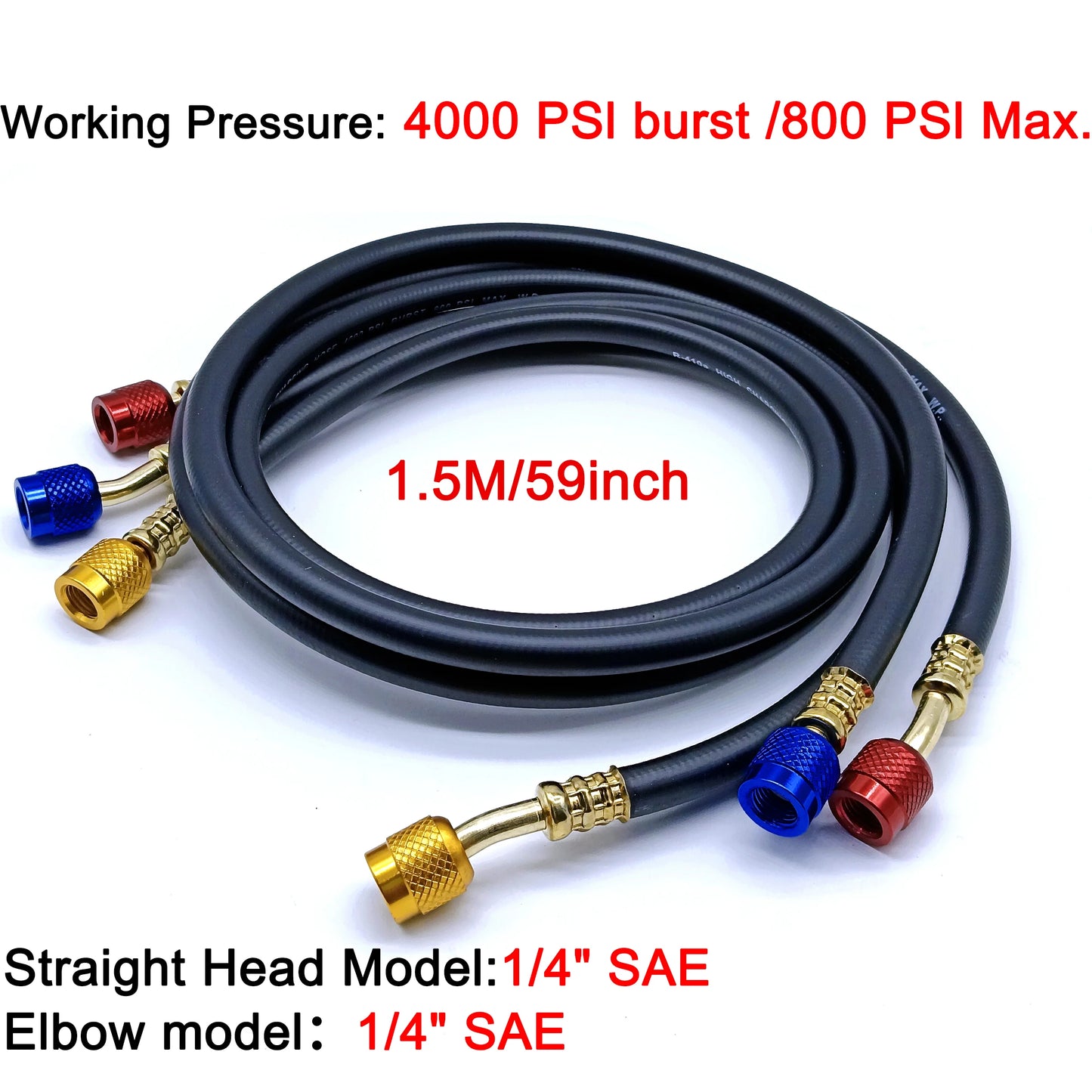 r134a R410A AC Refrigerant Charging Hoses HVAC Air conditioning tool car silicone hose pipe Air Condition System Maintenance