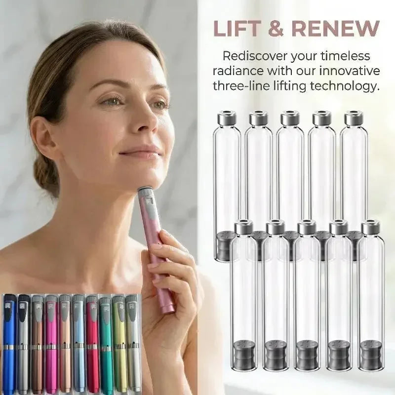 Portable Dose Adjustable Reusable Injector Pen Kit for Insulin Peptide, Comes with 10Pcs 3ML Replacement Cartridges
