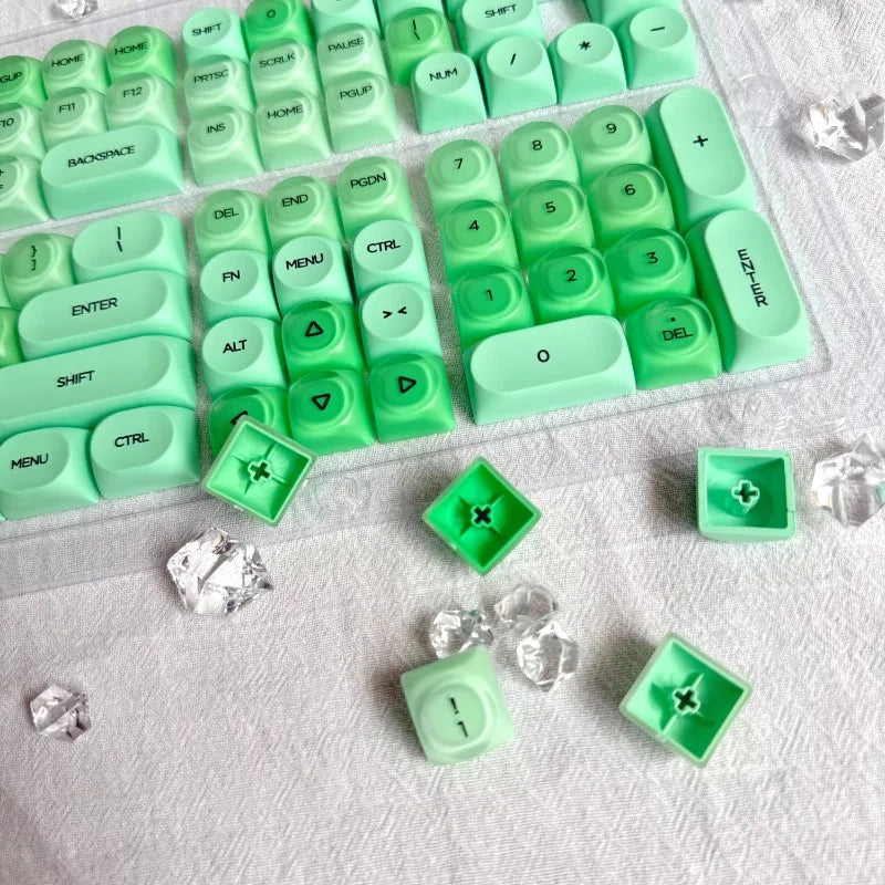 Foundation Crystal Keycaps Set HOA Profile Key Caps Custom DIY Gaming Mechanical Keyboard PBT Keycap Set for Office Keyboard