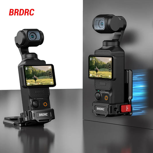 BRDRC Multi-Function Expansion Magnetic Mount for DJI Osmo Pocket 3,Aluminum Alloy Base,Pocket 3 Quick Release Accessories