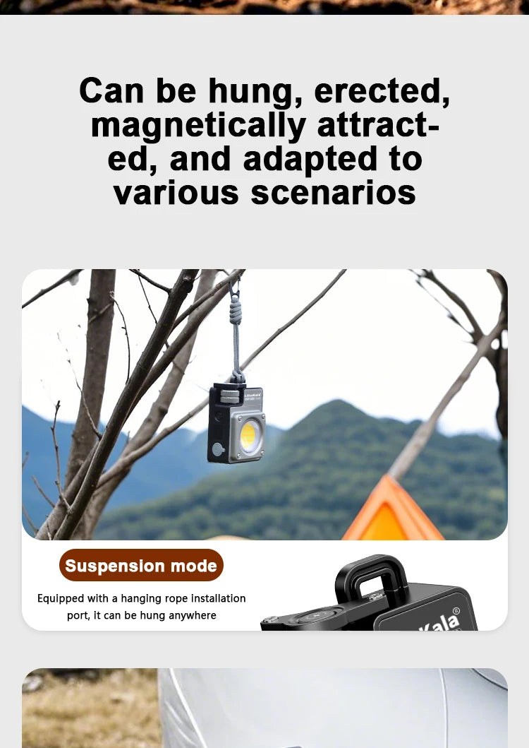 LiitoKala multifunctional mini "camera" light 3500LM large floodlight, suitable for hiking, outdoor activities, work, and picnic