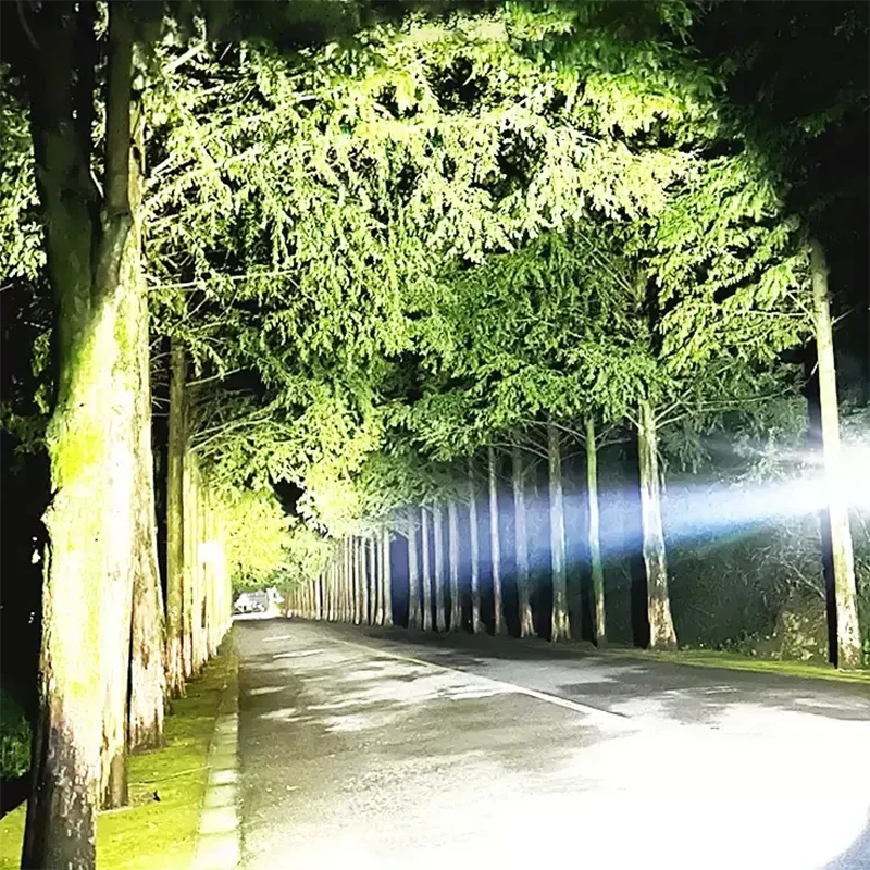 500000LM Ultra Bright LED Flashlight Bult-in Battery Most Powerful Flashlights Tactical Lantern COB Lights Emergency Spotlights