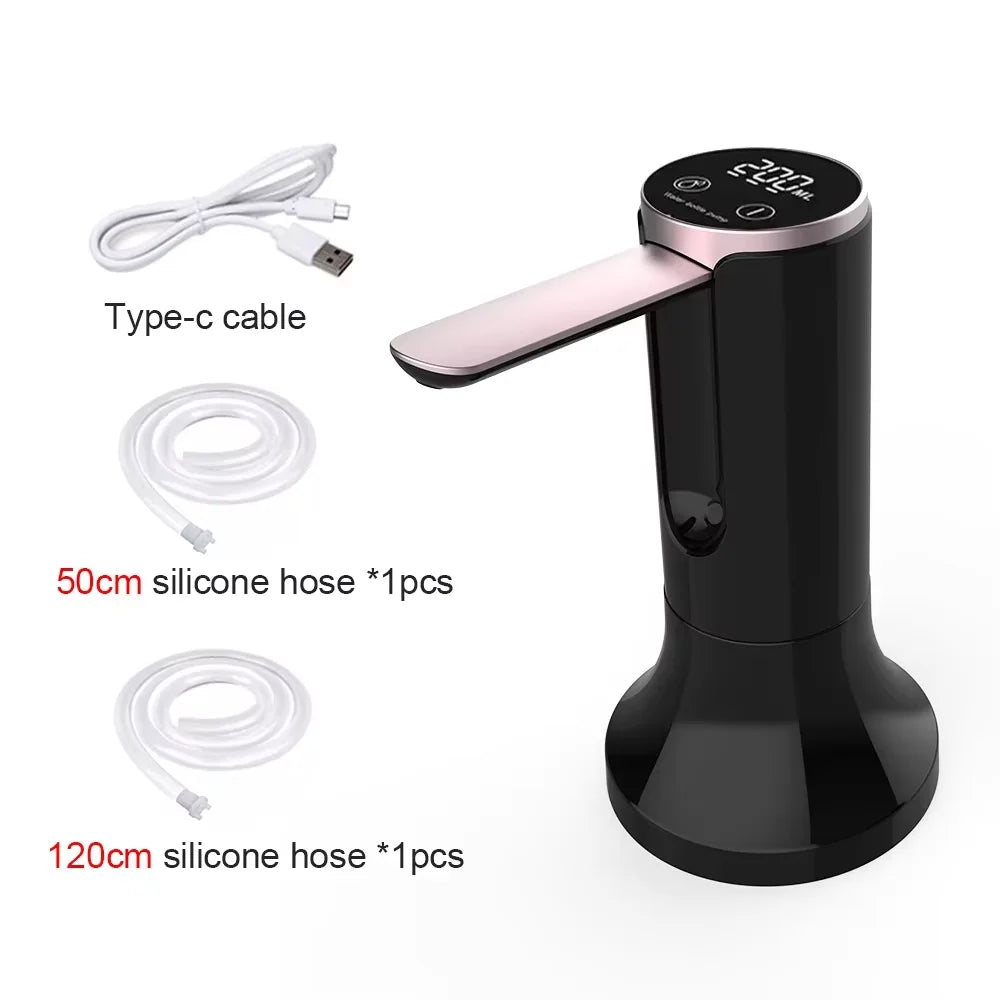 Electric Water Gallon Bottle Pump Automatic Water Dispenser Pump 19 Liters Foldable Desktop Water Bottle Pump USB Rechargeable