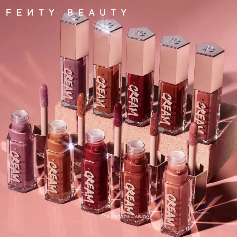 Fashion Fenty Beauty Lip Glaze Moisten Shine Glitter Lip Plumper Makeup For Beginner Liquid Lipstick Female Makeup Cosmetics