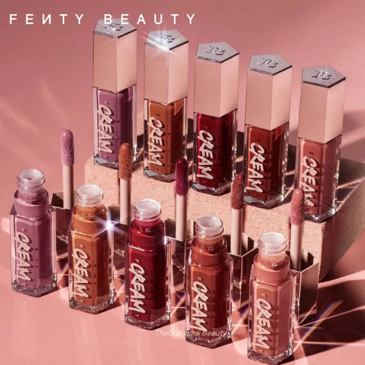 Fashion Fenty Beauty Lip Glaze Moisten Shine Glitter Lip Plumper Makeup For Beginner Liquid Lipstick Female Makeup Cosmetics