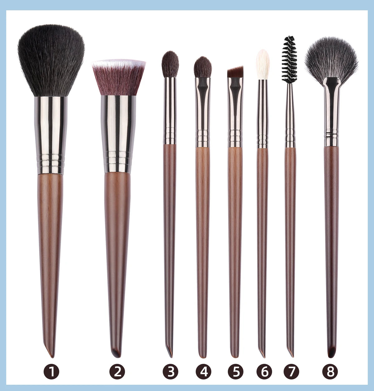 OVW Makeup Brushes Natural Hair Foundation Powder Eyeshadow Contour Professional Makeup brush Set Kit maquiagens