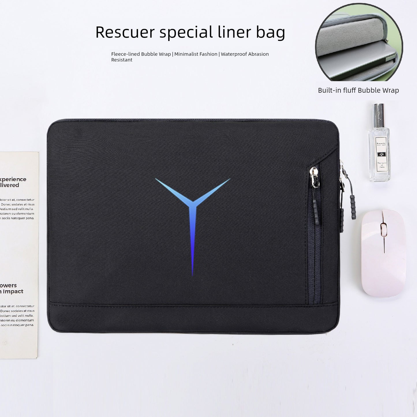 Suitable for Lenovo Saver Y9000p Laptop Liner Bag Y9000 Game Book R9000/Y7000 Waterproof 2025 Shockproof Fleece-lined Protective Case 15.6-Inch/16-Inch Computer Bag
