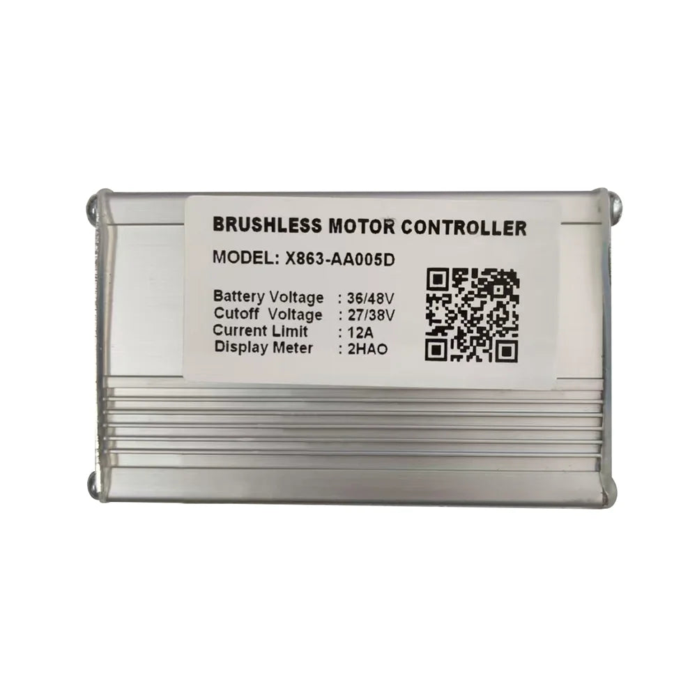 Ebike Brushless Motor Controller X863-AA005D 36V 48V 12A for 2HAO Protocol Electric Scooters MTB Accessories Speed Controller