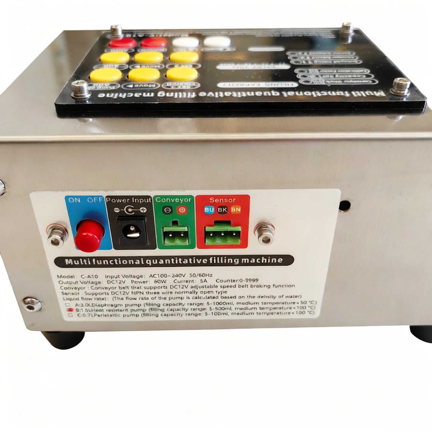 5000ml Filling Machine Diaphragm Pump Liquid Water Filler Foot Pedal Switch Juice Sauce Milk Fill Automatic Small Quantitative